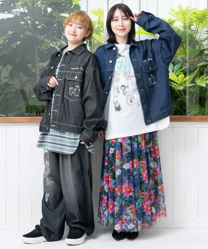 なめことネコずきんのおつかい デニムジャケット-2