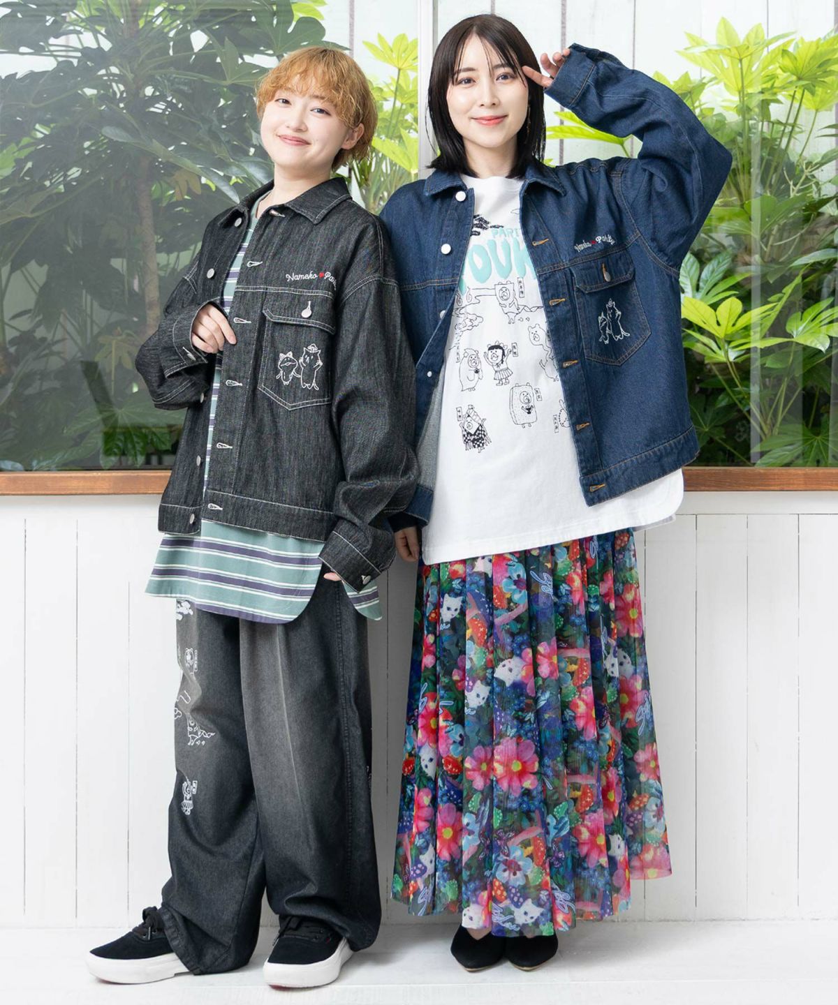 なめことネコずきんのおつかい デニムジャケット-12