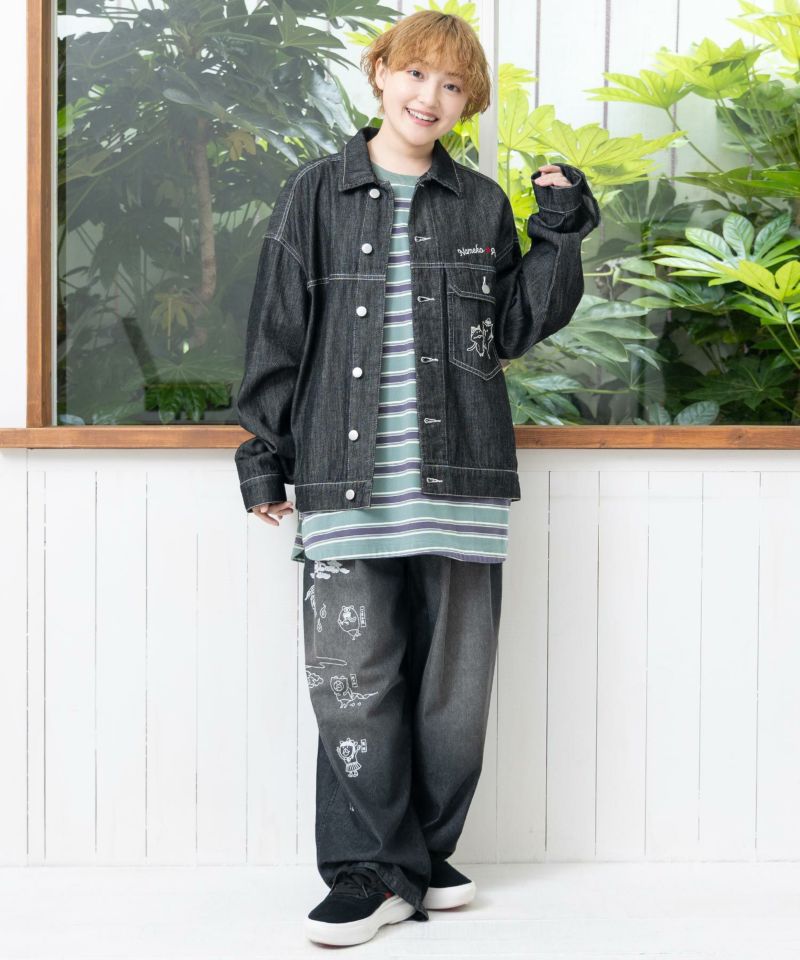 なめことネコずきんのおつかい デニムジャケット-18