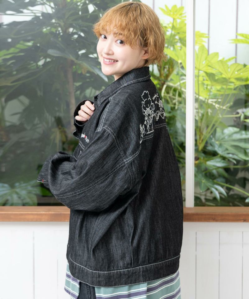 なめことネコずきんのおつかい デニムジャケット-19