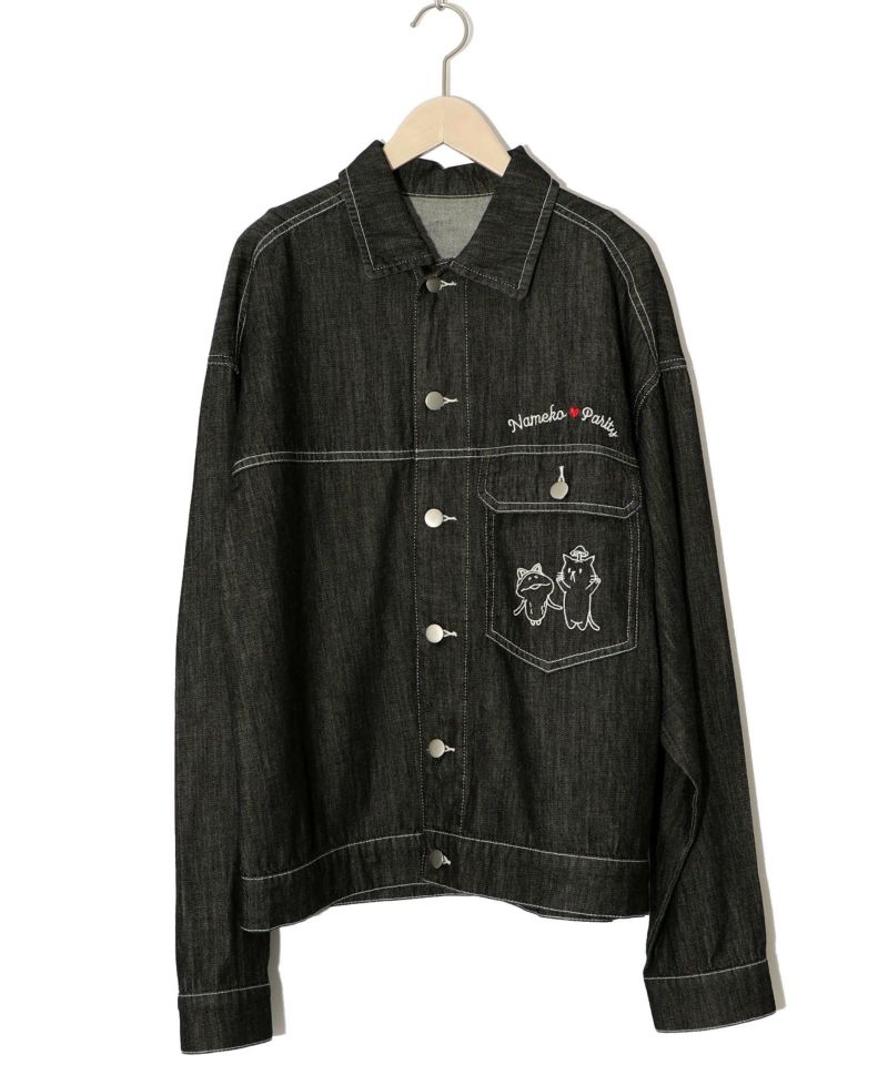 なめことネコずきんのおつかい デニムジャケット-22