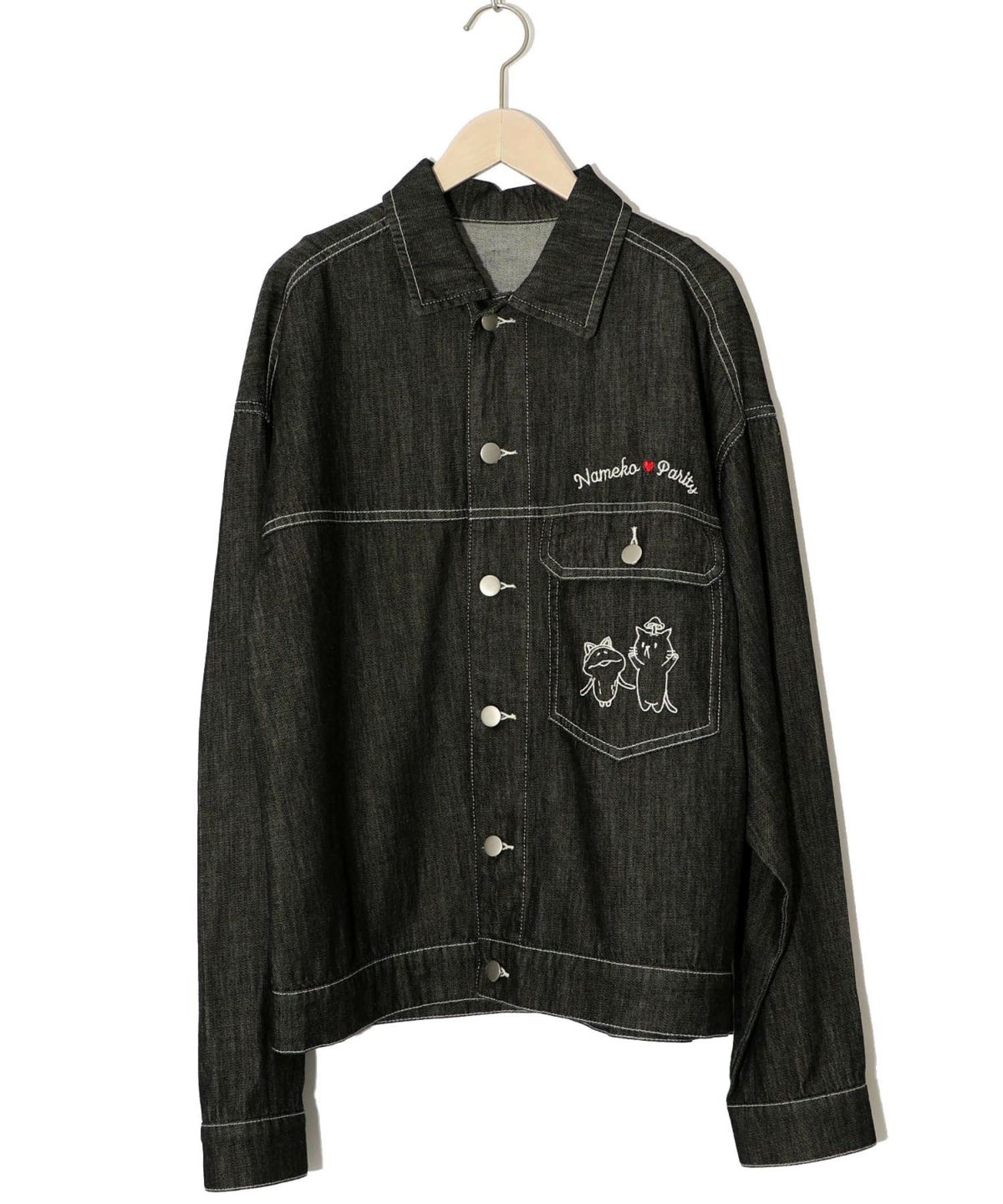 なめことネコずきんのおつかい デニムジャケット-22