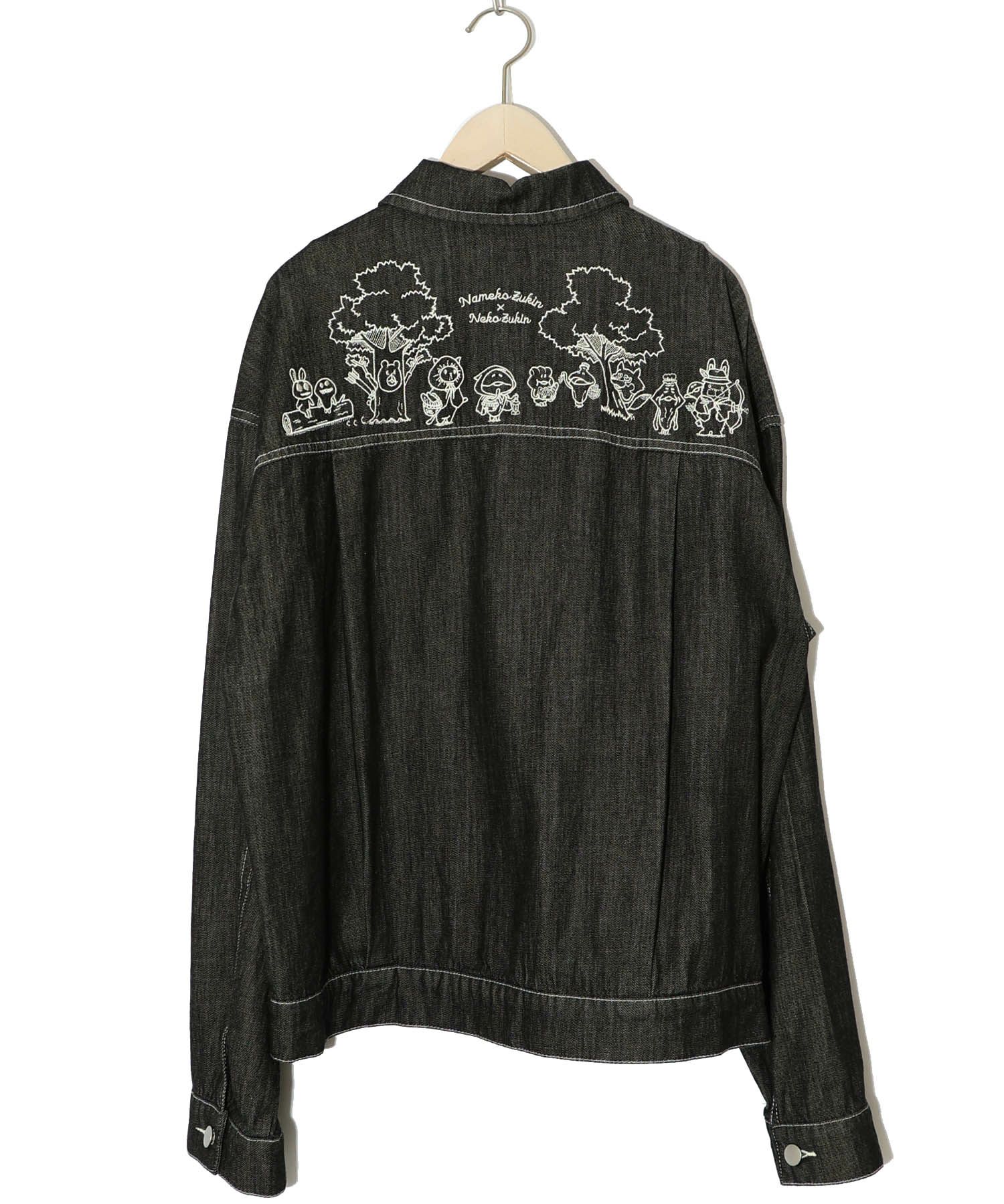 なめことネコずきんのおつかい デニムジャケット-23