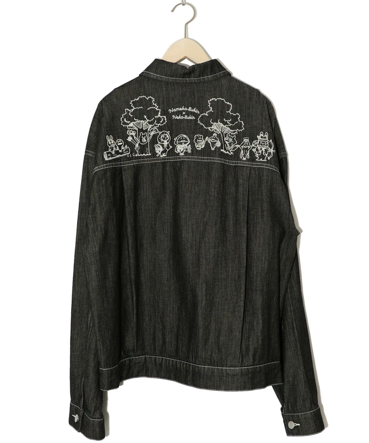 なめことネコずきんのおつかい デニムジャケット-23