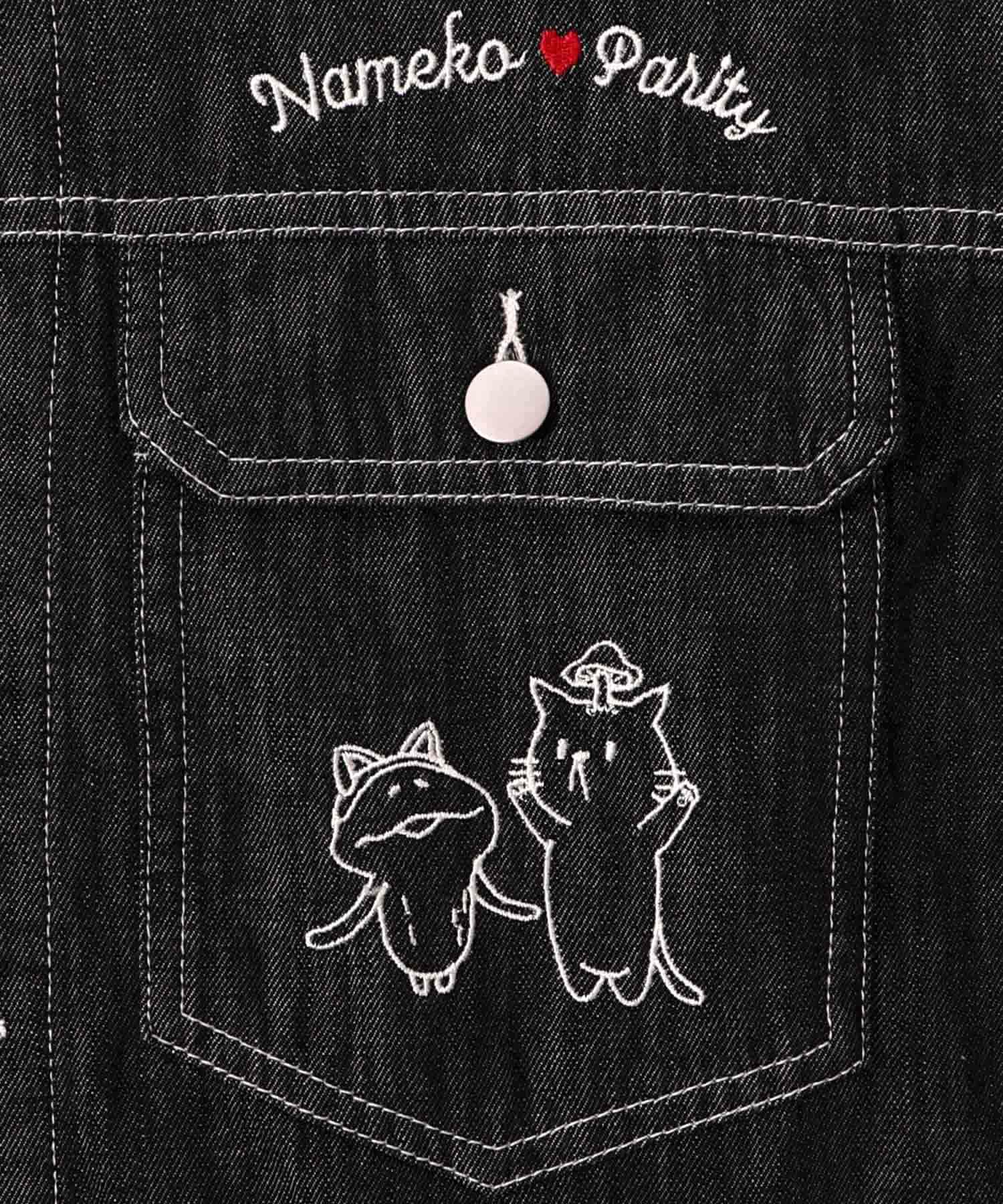 なめことネコずきんのおつかい デニムジャケット-24