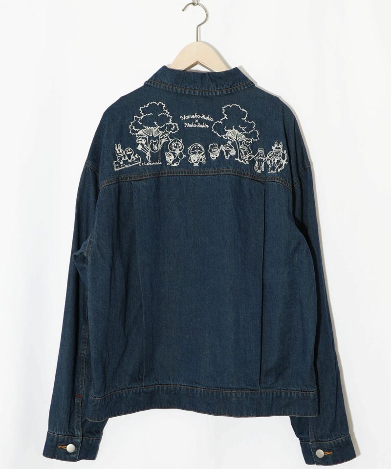 なめことネコずきんのおつかい デニムジャケット-26