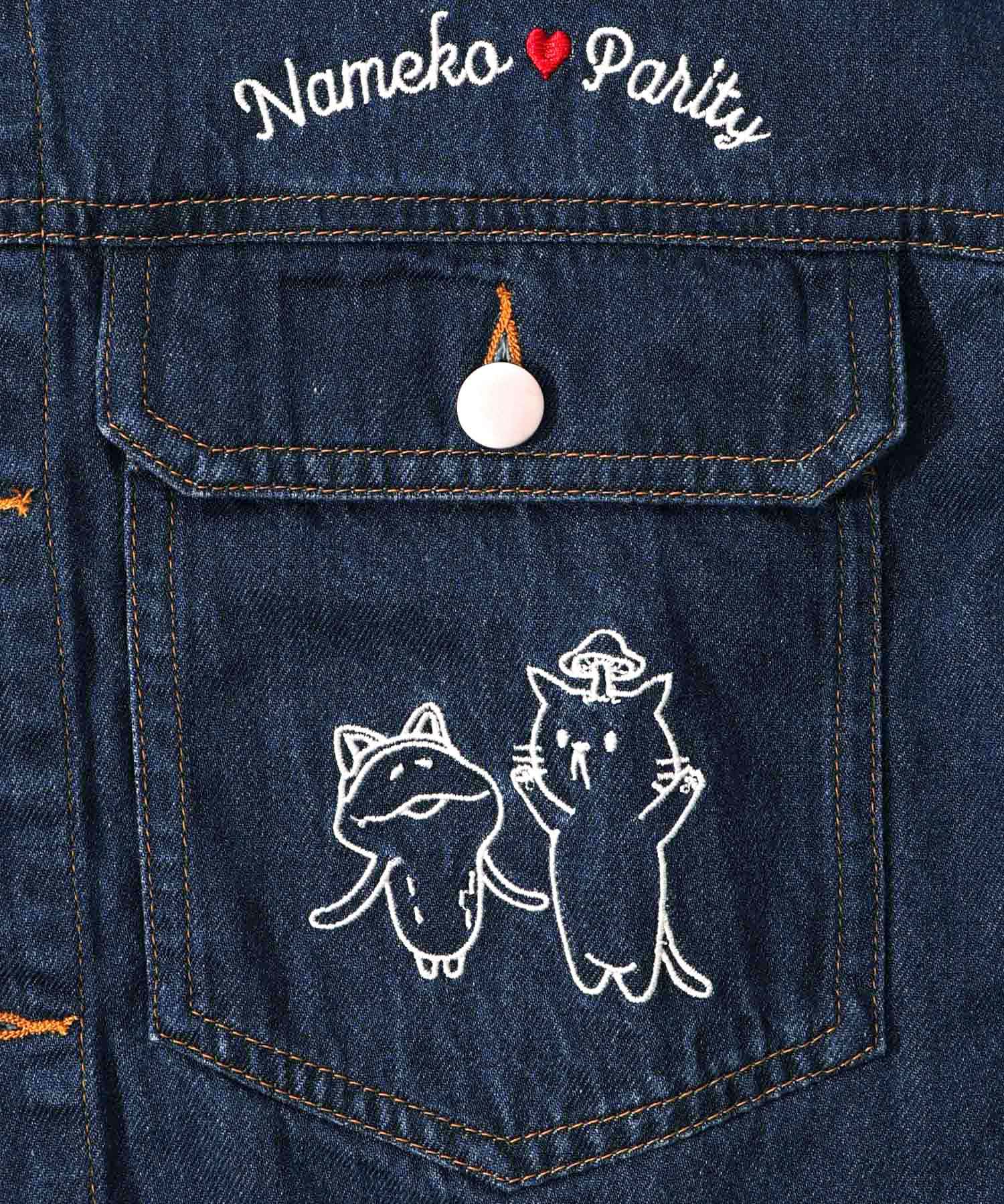 353101：なめことネコずきんのおつかい デニムジャケットの通販-ScoLar