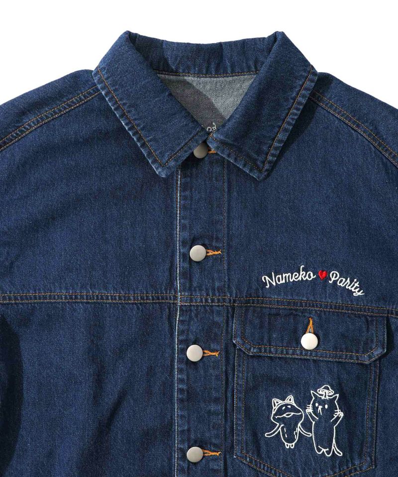 なめことネコずきんのおつかい デニムジャケット-28