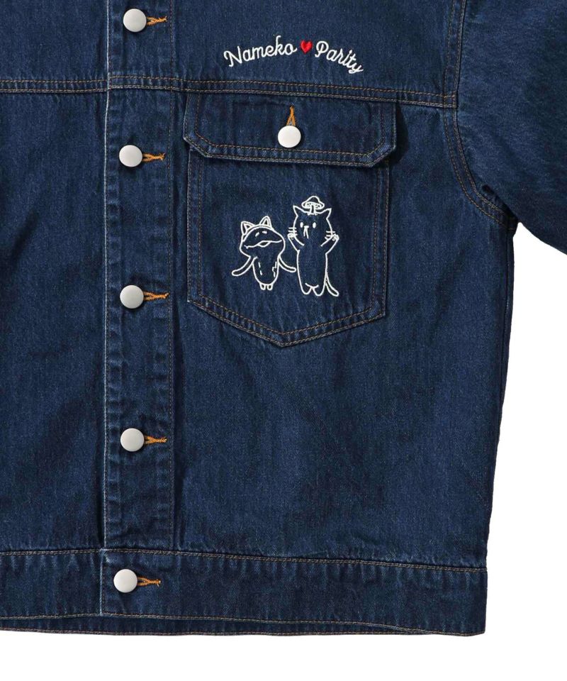 なめことネコずきんのおつかい デニムジャケット-30
