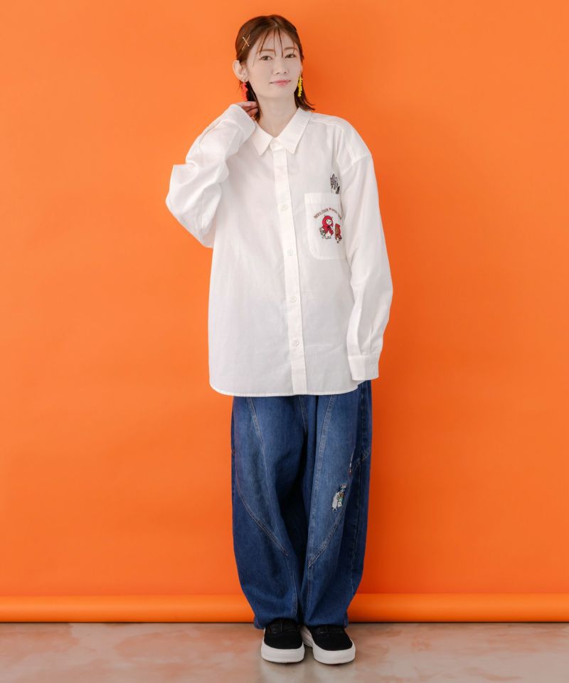 オオカミさんには気をつけて オックスフォードシャツ-6