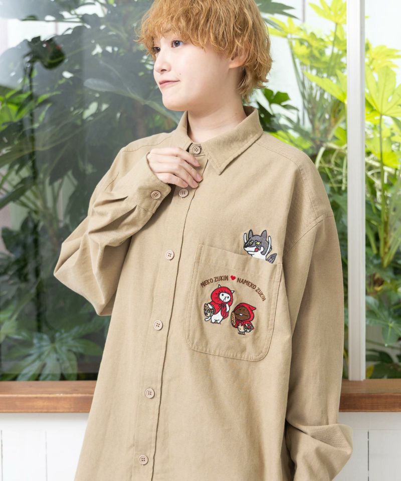 オオカミさんには気をつけて オックスフォードシャツ-15