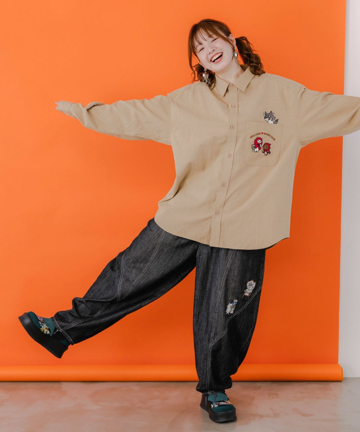 オオカミさんには気をつけて オックスフォードシャツ-16