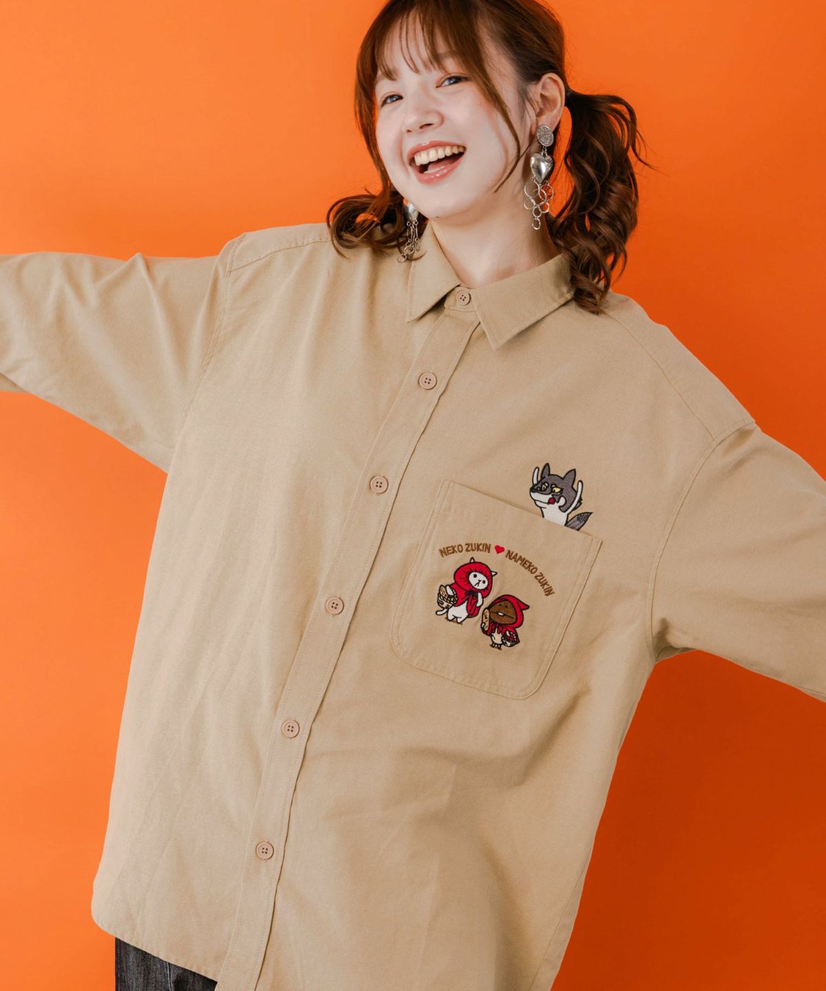 オオカミさんには気をつけて オックスフォードシャツ-17