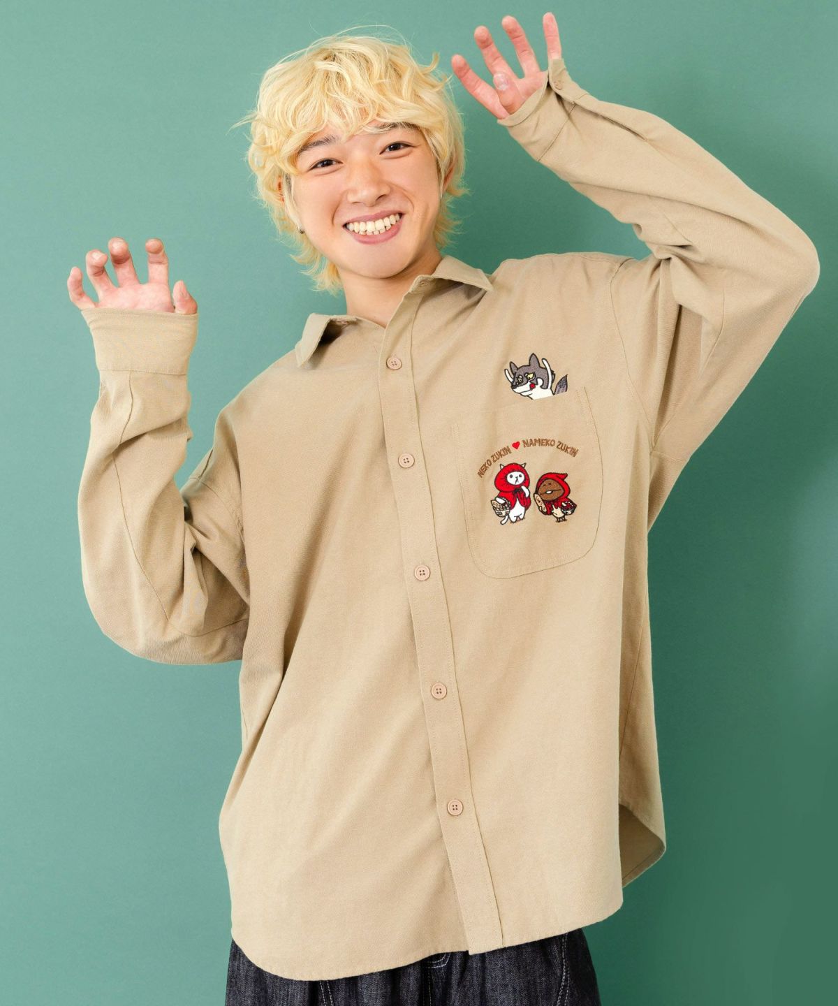 オオカミさんには気をつけて オックスフォードシャツ-18