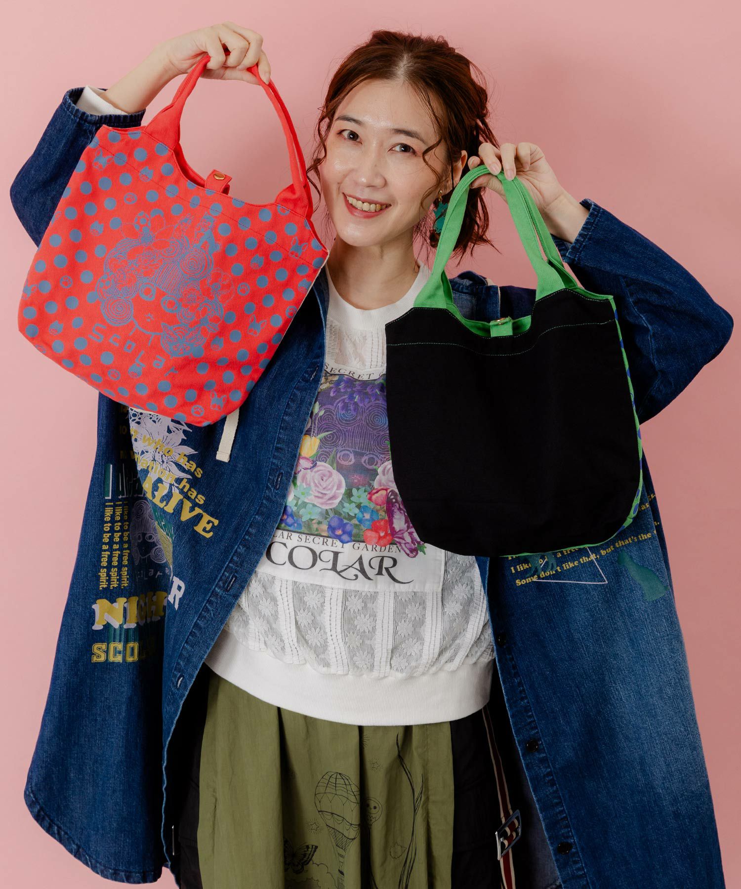 スカラーちゃんドット柄ランチトートバッグ-4