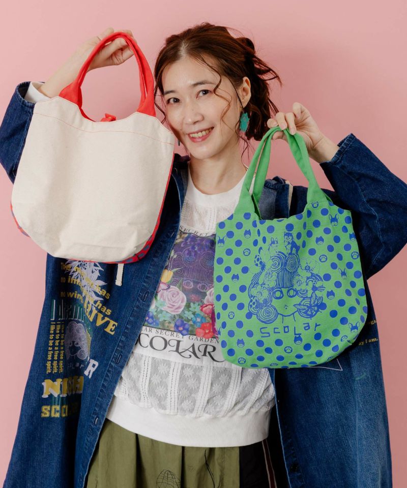 653430：スカラーちゃんドット柄ランチトートバッグの通販-ScoLar