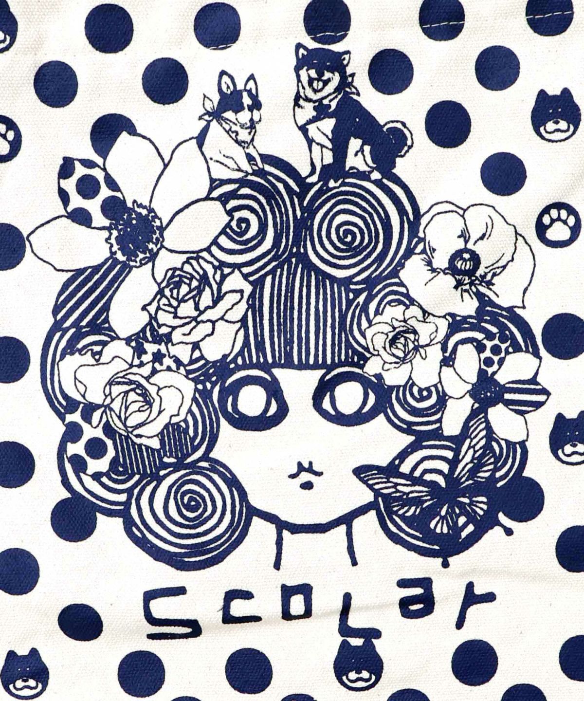 スカラーちゃんドット柄ランチトートバッグ-8