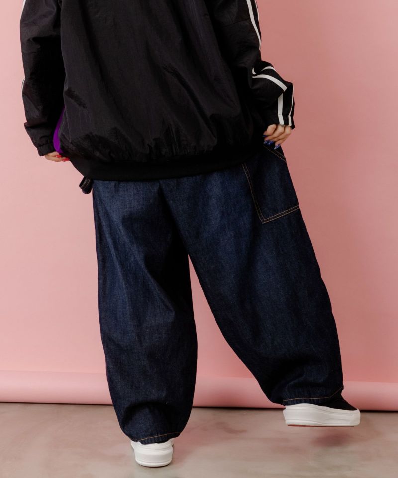 パリティーのネコ目玉焼き刺繍パンツ-5