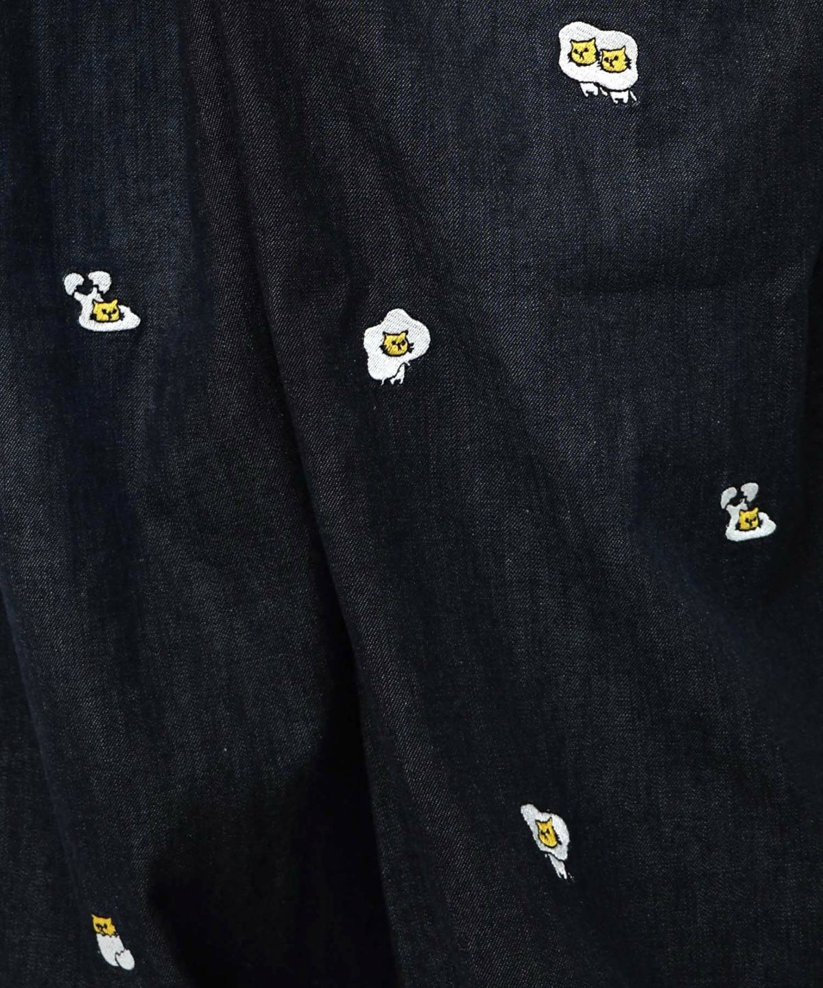 パリティーのネコ目玉焼き刺繍パンツ-14
