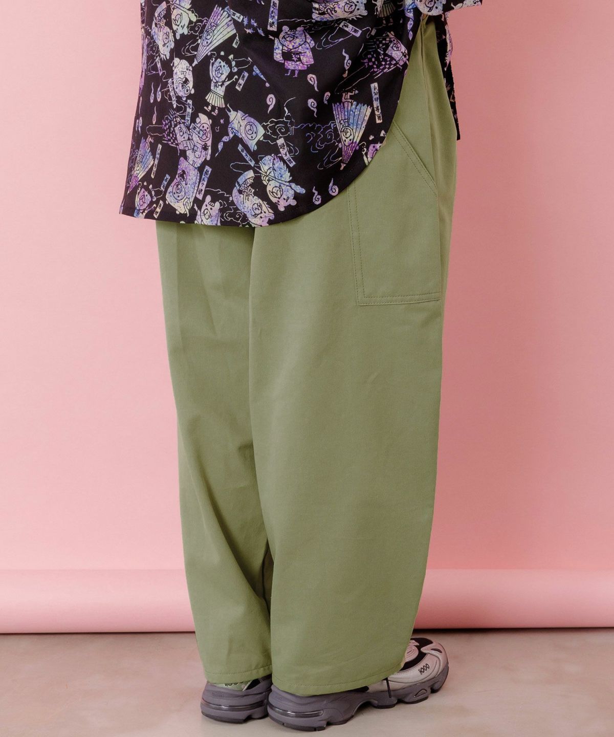 パリティーのネコ目玉焼き刺繍パンツ-21