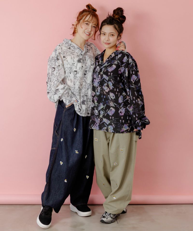 パリティー妖怪柄シャツ-2