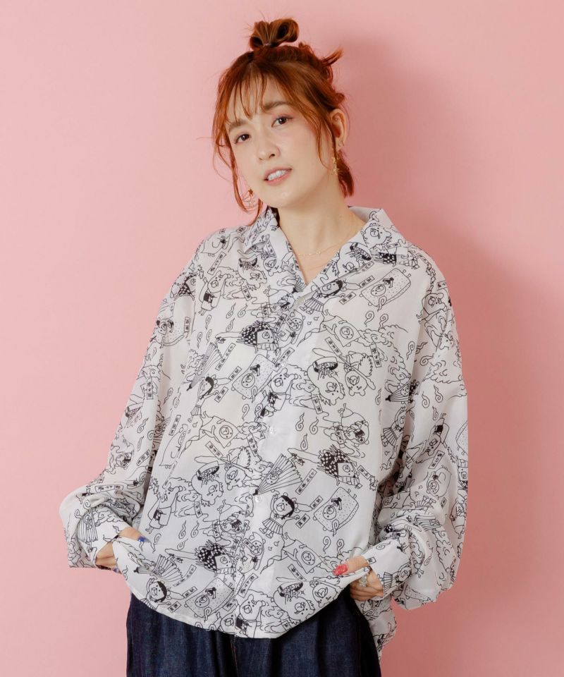 パリティー妖怪柄シャツ-3