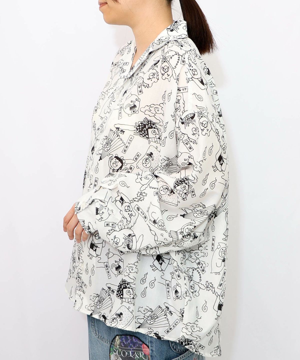 パリティー妖怪柄シャツ-9