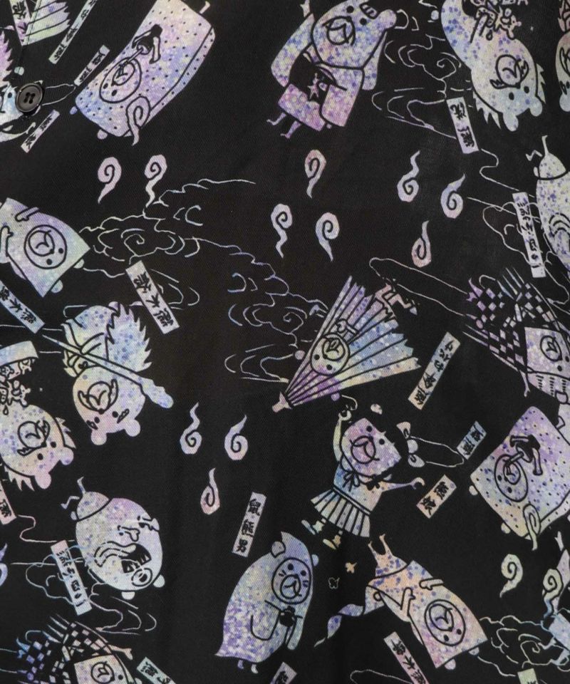 パリティー妖怪柄シャツ-15