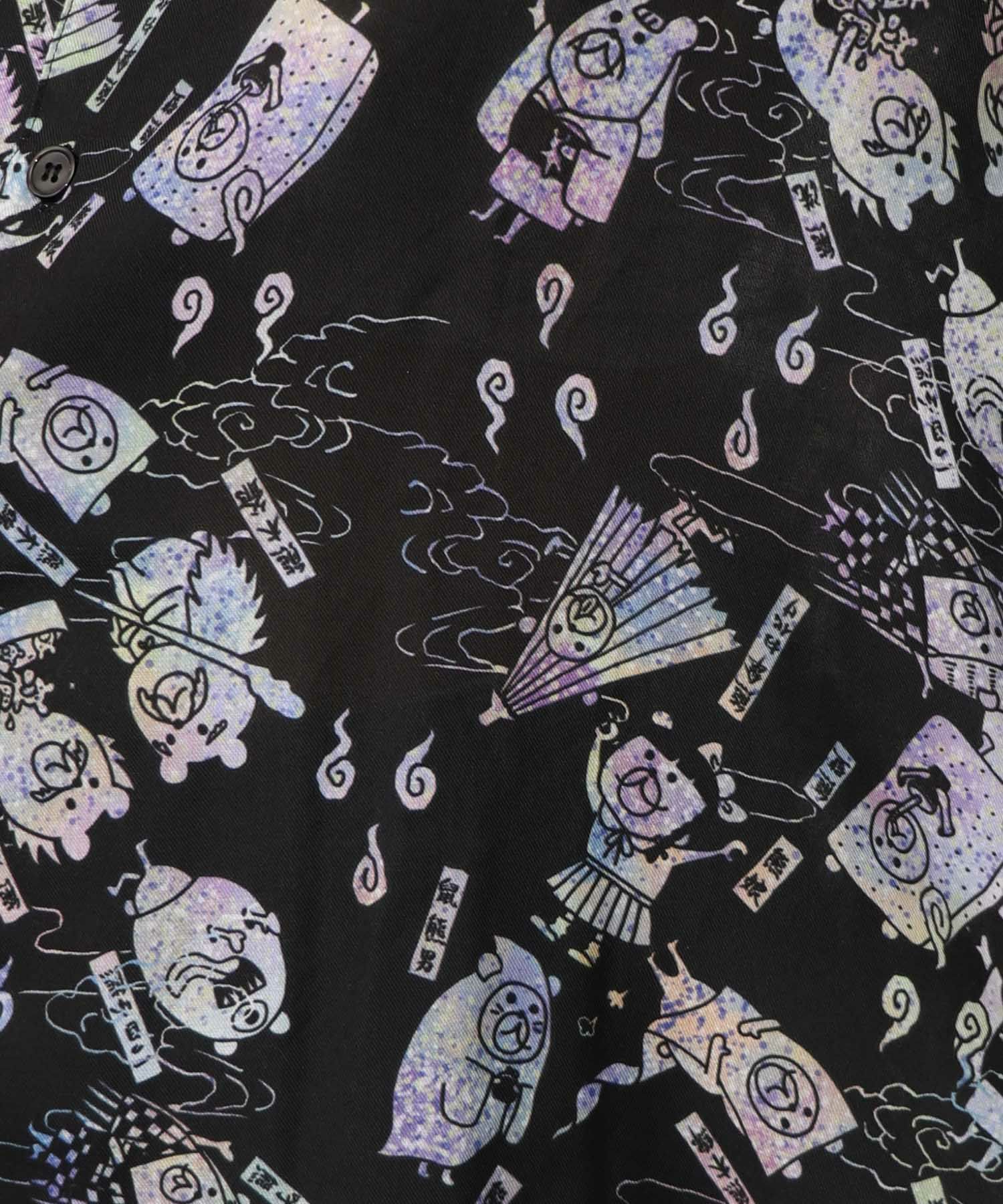 パリティー妖怪柄シャツ-15