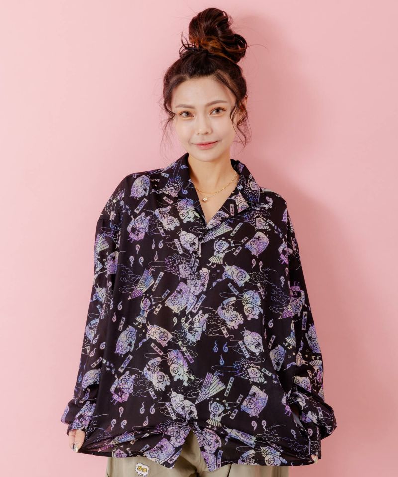 パリティー妖怪柄シャツ-16