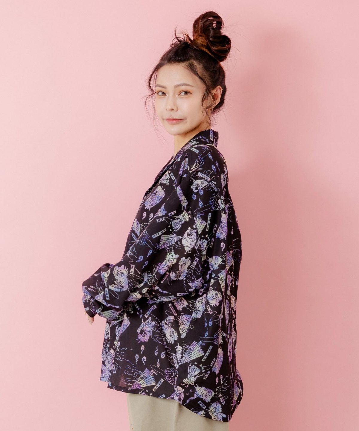 パリティー妖怪柄シャツ-17