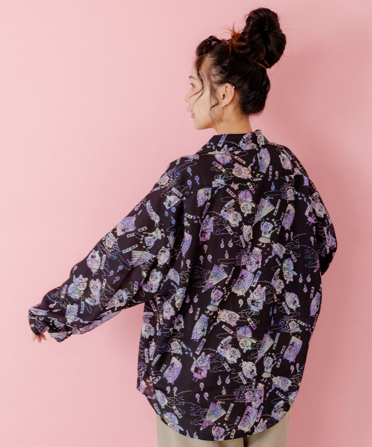 パリティー妖怪柄シャツ-18