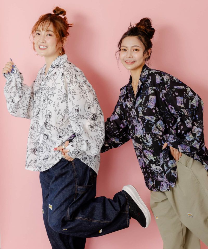パリティー妖怪柄シャツ-21
