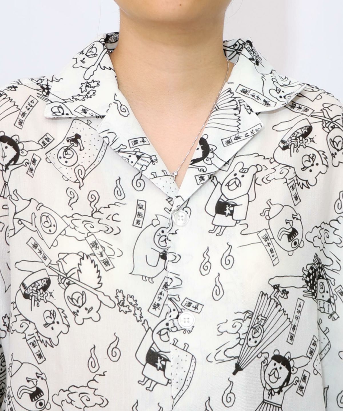 パリティー妖怪柄シャツ-22