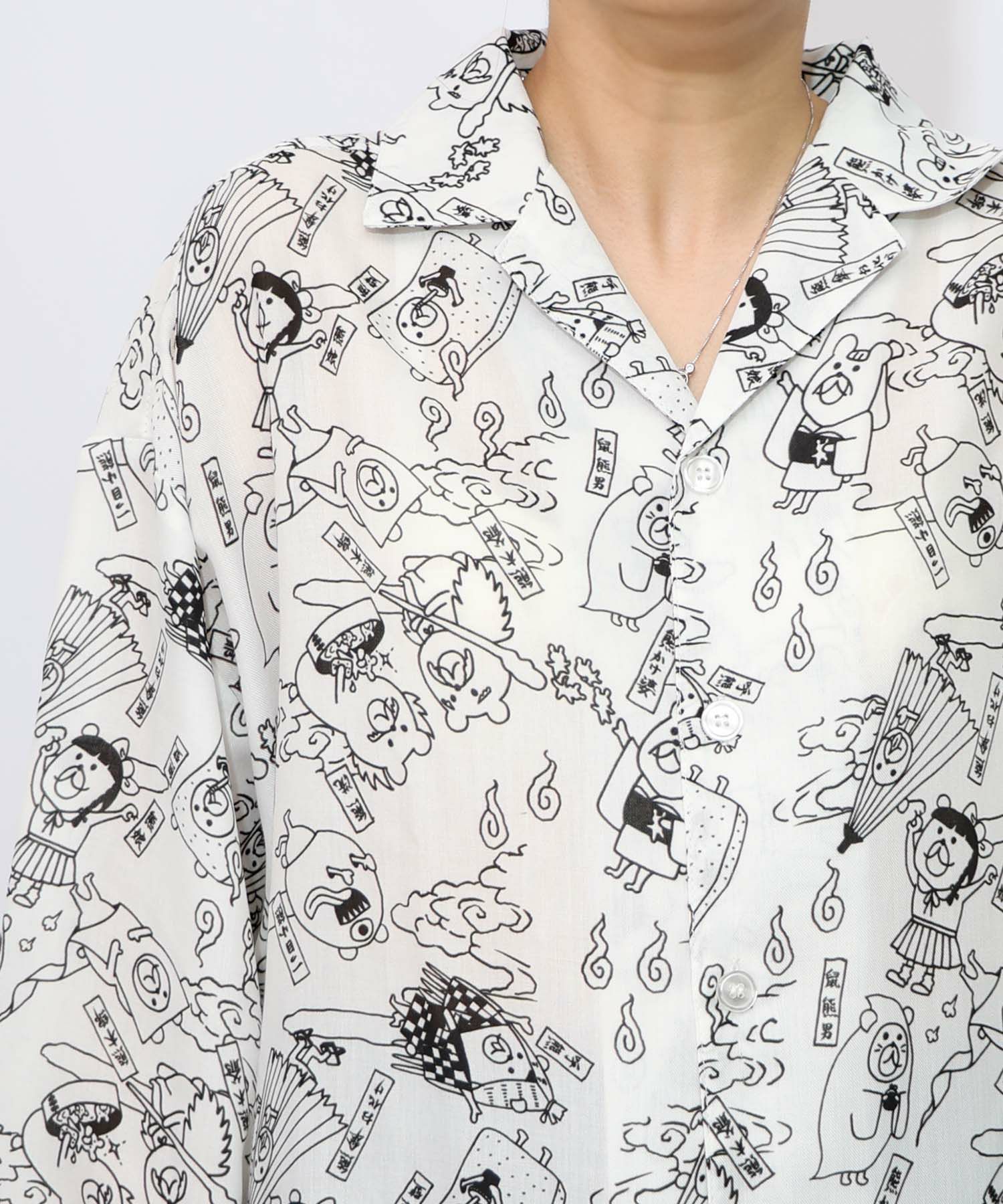 パリティー妖怪柄シャツ-23