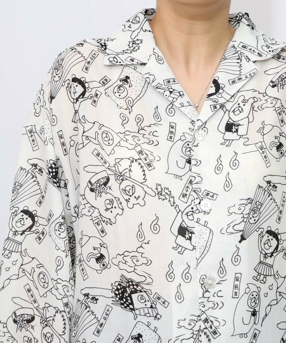 パリティー妖怪柄シャツ-23