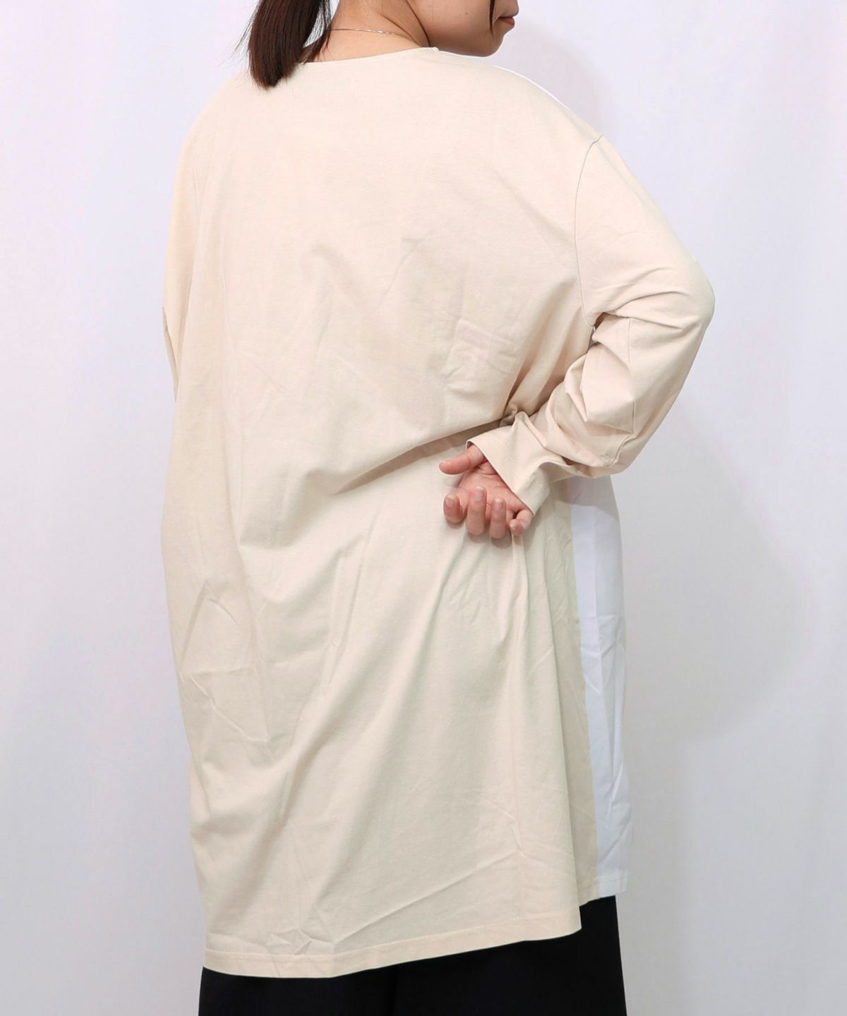 花蝶コラージュ柄ワンピース-9