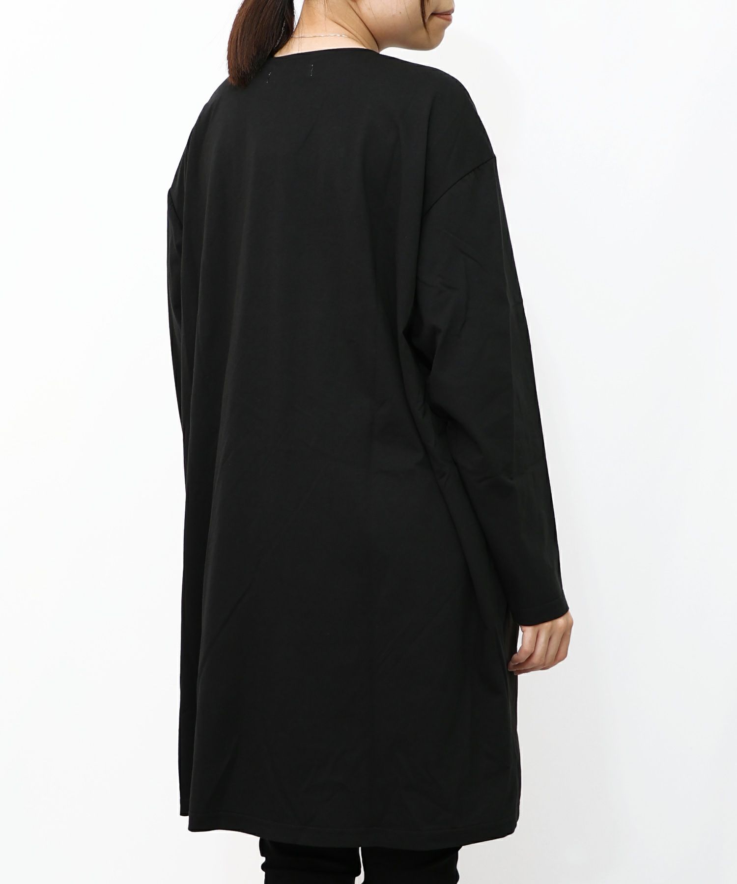 花蝶コラージュ柄ワンピース-13