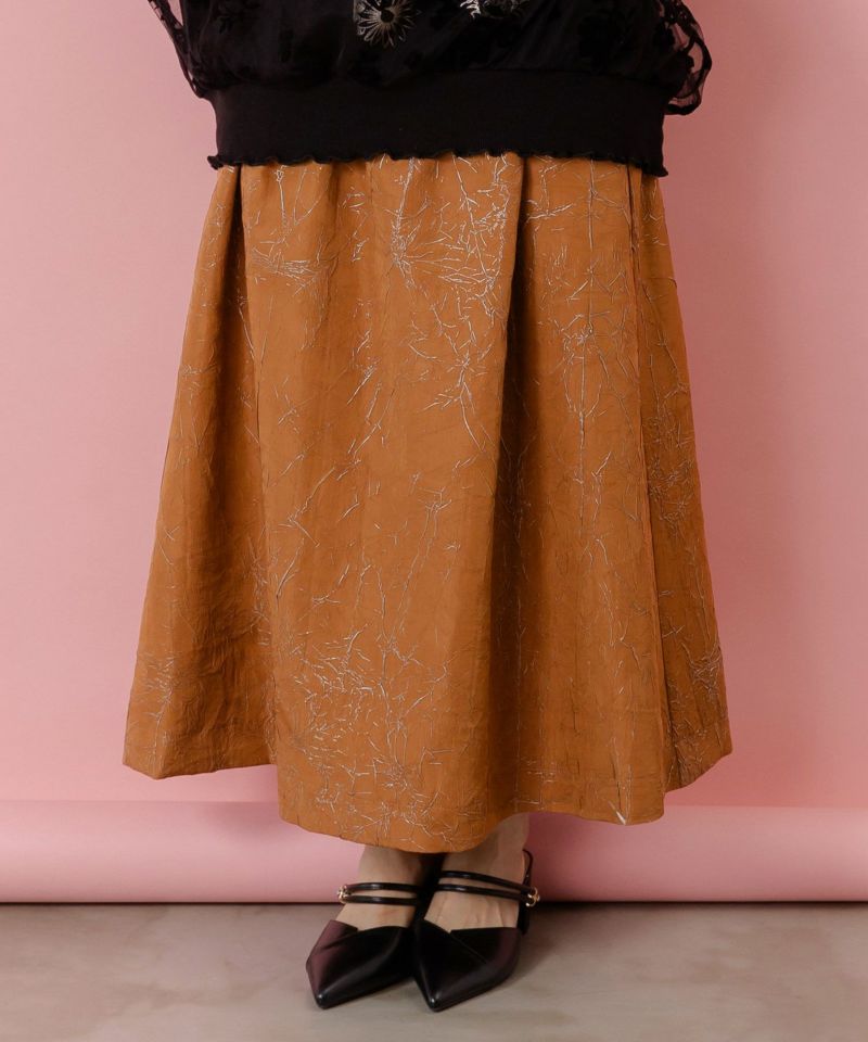 パリ・アート柄 リバーシブルプリーツスカート-6