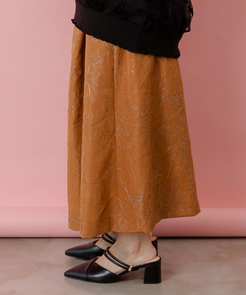 パリ・アート柄 リバーシブルプリーツスカート-7