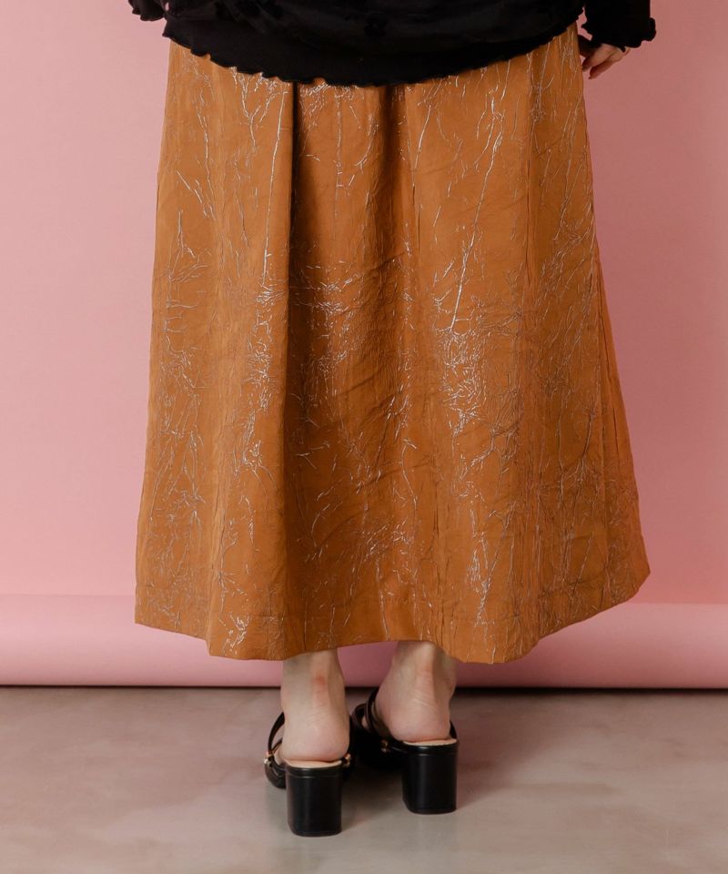 パリ・アート柄 リバーシブルプリーツスカート-8