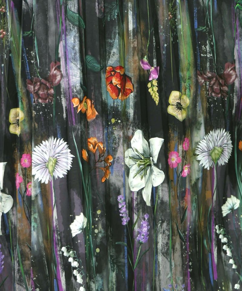 パリ・アート柄 リバーシブルプリーツスカート-18