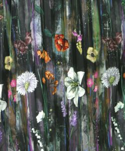 パリ・アート柄 リバーシブルプリーツスカート-18