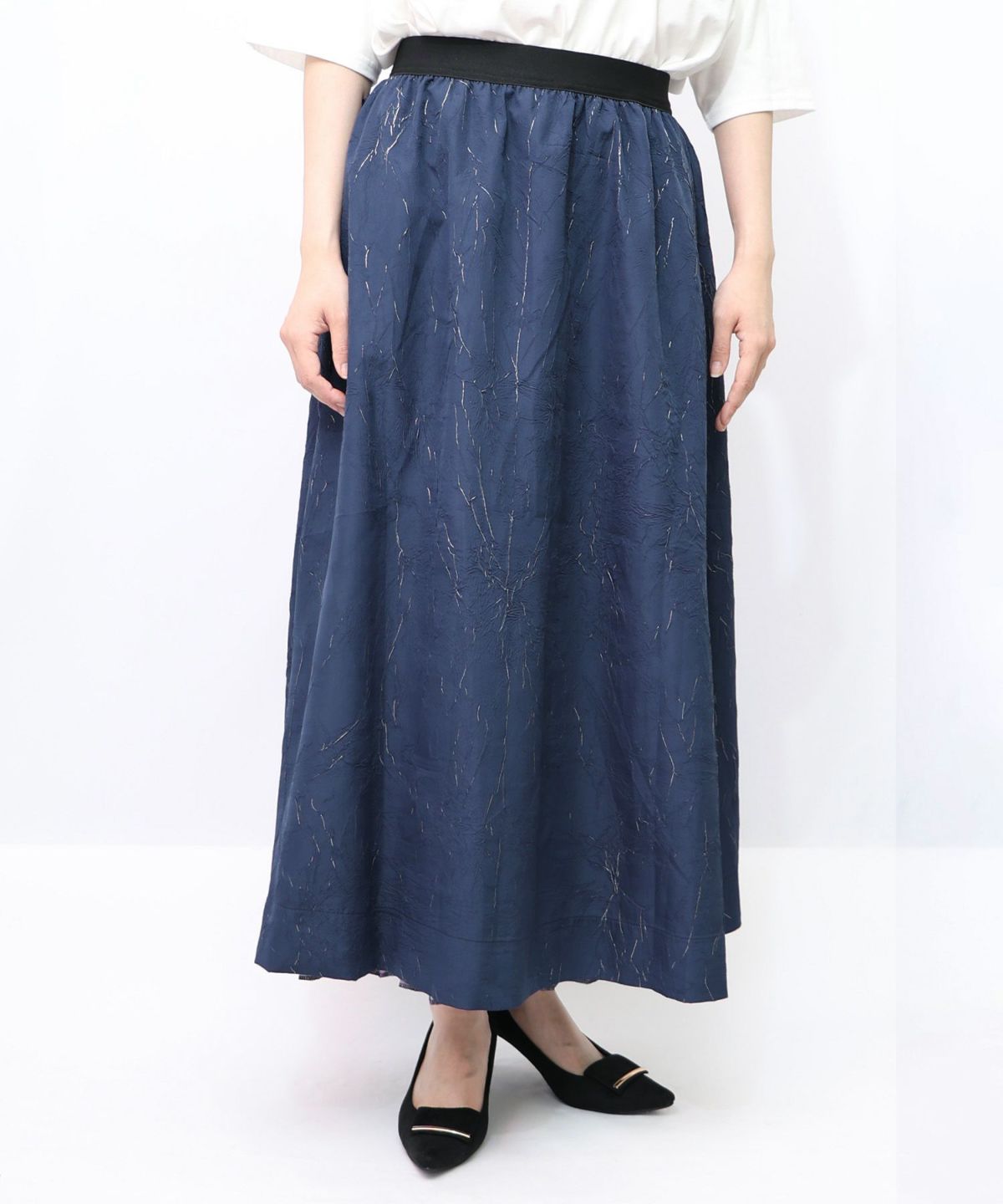 パリ・アート柄 リバーシブルプリーツスカート-19