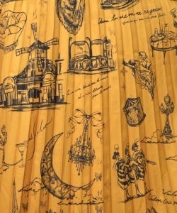 パリ・アート柄 リバーシブルプリーツスカート-24