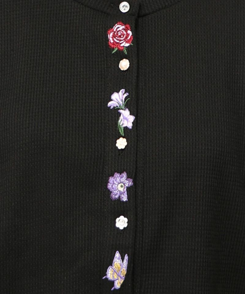 バイカラーメロウ ワッフルカーディガン-19