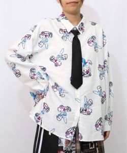 ソラフル様  9袋目 153634：パチうさ×ラビル柄 ネクタイ付きシャツの通販-ScoLar