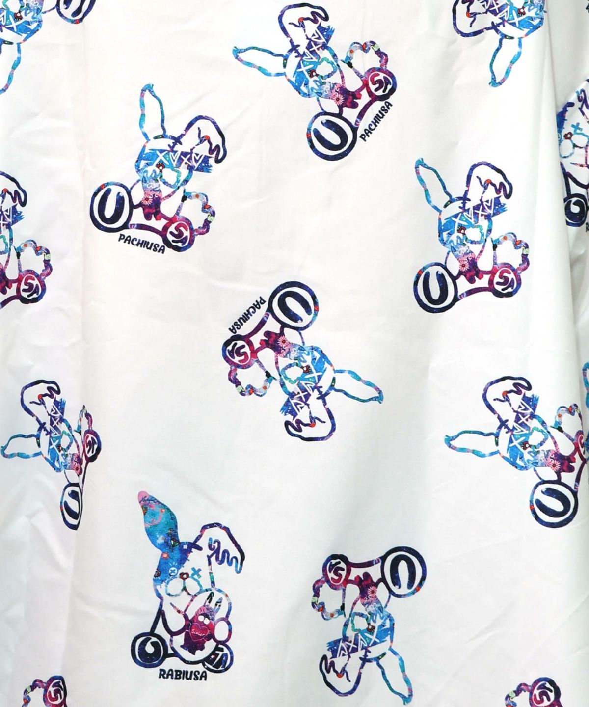 パチうさ×ラビル柄 ネクタイ付きシャツ-12