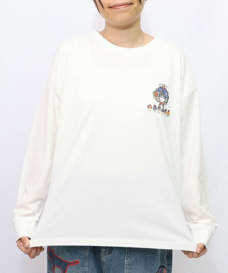 ぷりけつキノコ柄スカーフ付ロンTシャツ-13