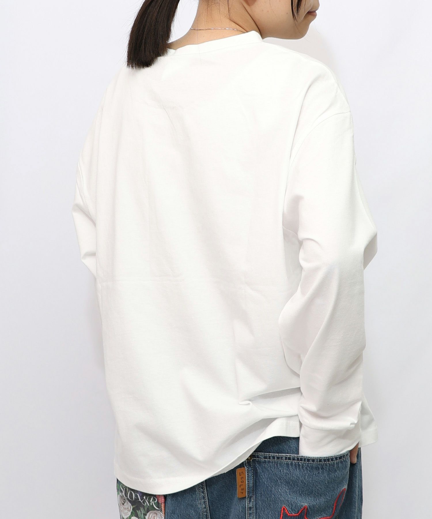 ぷりけつキノコ柄スカーフ付ロンTシャツ-15